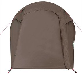 Tenda de campismo túnel para 2 pessoas impermeável castanho