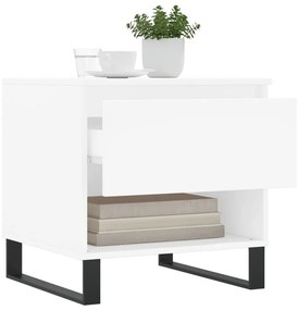 Mesas de centro 2 pcs 50x46x50 cm derivados de madeira branco