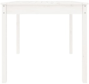 Mesa de jardim 82,5x82,5x76 cm madeira de pinho maciça branco