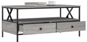 Mesa de centro 100x51x45cm derivados de madeira cinzento sonoma