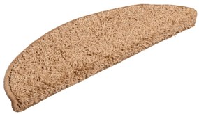 Tapetes de escada 15 pcs 56x17x3 cm bege