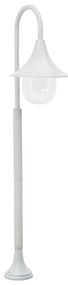 Candeeiro de pé para jardim E27 120 cm alumínio branco