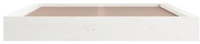 Estrutura de cama king 150x200 cm madeira maciça branco