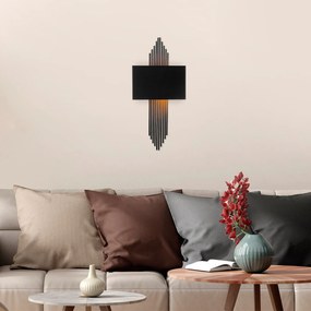 Aplique de Parede 621 – Preto – 75 x 10 x 22 cm