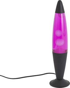 Candeeiro de Lava Rosa com Cera Branca incl. LED - Lava Fundida