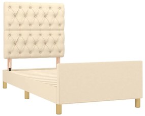 Estrutura de cama sem colchão 80x200 cm creme