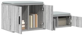 Armário de Armazenamento vidaXL Cinza Sonoma 127x41x40 cm Madeira Estr