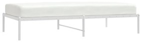 Estrutura de cama 100x190 cm metal branco