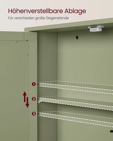 Armário de parede com espelho 13 x 56,5 x 58,5 cm com 2 portas espelhadas e compartimento aberto, para montagem na parede, verde salva