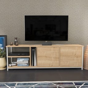 Móvel TV Primrose – Branco Carvalho – 160 cm x 35,3 cm x 50,8 cm