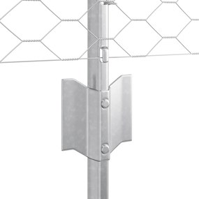 Postes de Cerca vidaXL 11 pcs U-Channel 60 cm Aço Galvanizado, Cerca H
