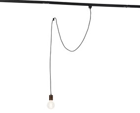 Candeeiro de suspensão com calha de suspensão bronze escuro - Cavalux Moderno