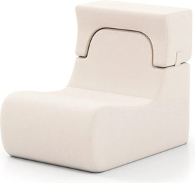 Cadeira de chão para adultos (MESA NÃO INCLUIDA) com apoio de cabeça removível Capa de veludo lavável e enchimento de espuma elástica bege