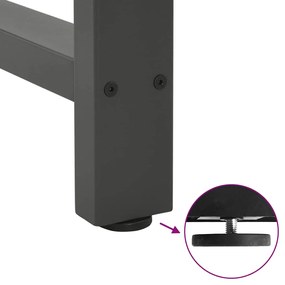 Pés para mesa de centro antracite 2 peças 70x(30-31) cm aço