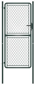 vidaXL Portão de jardim 100x175 cm aço verde