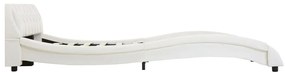 Estrutura de cama 140x200 cm couro artificial branco