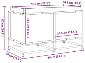 Vaso/floreira de jardim 80x40x50 cm pinho maciço castanho-mel