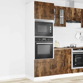 Armários forno 2 pcs Lucca derivados de madeira carvalho fumado