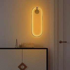 Candeeiro de Parede Can – Dourado – 17x48x10 cm