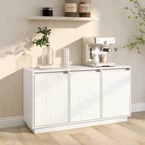 vidaXL Aparador 111x34x60 cm madeira de pinho maciça branco