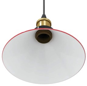 Candeeiro suspenso regulável altura E27 vermelho vivo Ø22cm