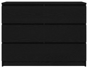 Aparador 100x35x76 cm derivados de madeira carvalho preto