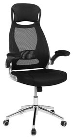 Cadeira de escritório com assento amplo e encosto ergonómico | SONGMICS | 56 x 63,5 x 129 cm | preto | OBN86BK.