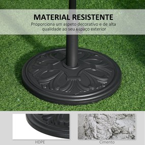 Base para Chapéu de Sol Peso 13 kg Base Chapéu de Sol Redondo de HDPE