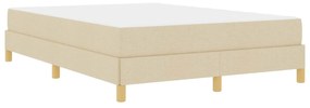 vidaXL Cama Box Creme 140 x 200 cm tecido