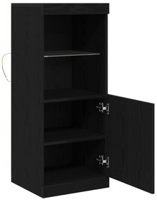 Sideboard vidaXL com Luzes LED Carvalho Preto 41x37x100 cm