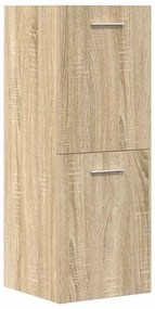 5 pcs conj. móveis casa banho derivados madeira carvalho sonoma