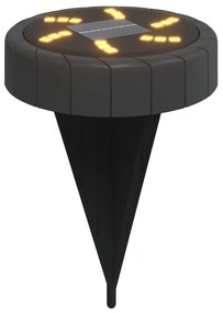 Luzes solares para exterior com espigões 12 pcs branco quente
