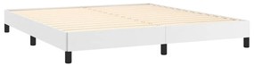 Estrutura de cama 160x200 cm couro artificial branco