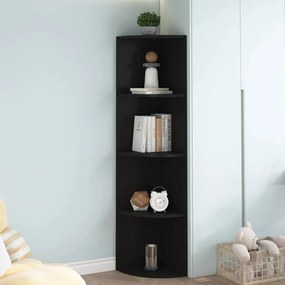 339544 vidaXL Estante de pé para canto 40x41,5x180 cm aglomerado preto