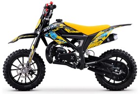 MINI MOTO PARA CRIANÇAS MiniCross Roan 709 gasolina 49cc 4.5CV AMARELA