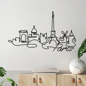 Acessório Decorativo de Parede Paris – Preto – 120 x 69 x 1,5 cm