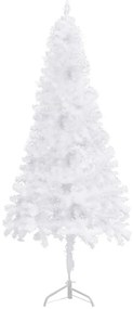 Árvore de Natal artificial de canto 240 cm PVC branco