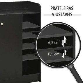 Aparador Snow de 83 cm - Preto - Design Escandinavo