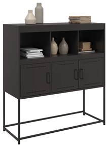 Aparador 100,5x39x107 cm aço preto