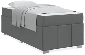 Estrutura da Cama Cinzento escuro 90 x 200 cm tecido