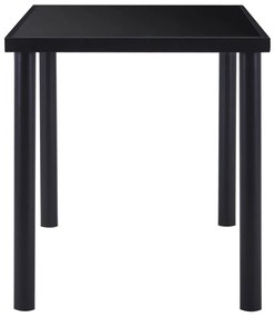 Mesa de jantar 140x70x75 cm vidro temperado preto
