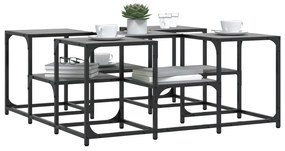 Mesa de centro 91x91x40 cm derivados de madeira cinzento sonoma