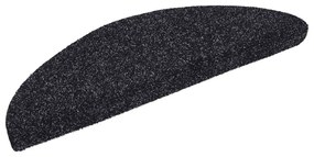Tapetes de escada adesivos 20 pcs 56x17x3 cm preto
