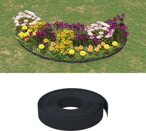 vidaXL Bordas de jardim 2 pcs 10 m 10 cm polietileno preto