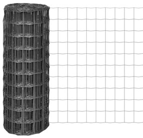 Cerca 25x1 m aço cinzento