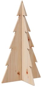 Árvore de Natal decorativa 80 cm madeira de pinho maciça
