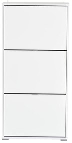 HOMCOM Armário de Sapatos Moderno Sapateira para Corredor Entrada com 6 Prateleiras de Armazenamento Espaço de Exibição 60x26x124cm Branco