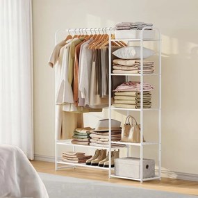 Guarda Roupa de metal 29 x 112 x 158,4 cm com prateleiras branco