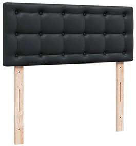 Estrutura de cama otomana com colchão 120x200 cm preta