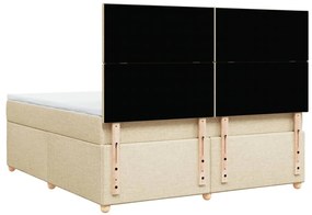Cama com molas/colchão 180x200 cm tecido cor creme